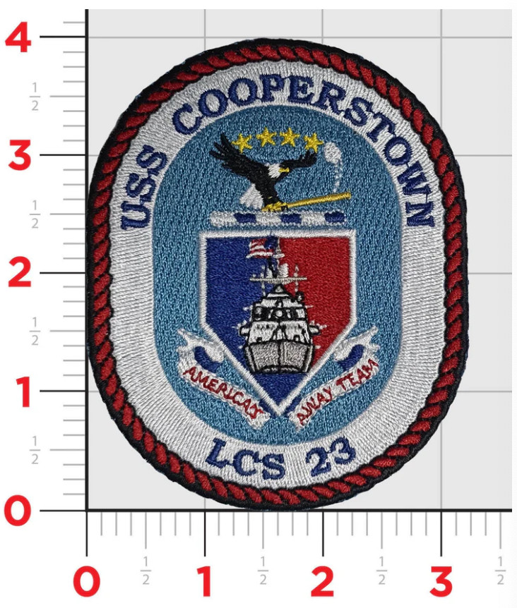 NAVY USS COOPERSTOWN LCS-23 EMBROIDERED PATCH