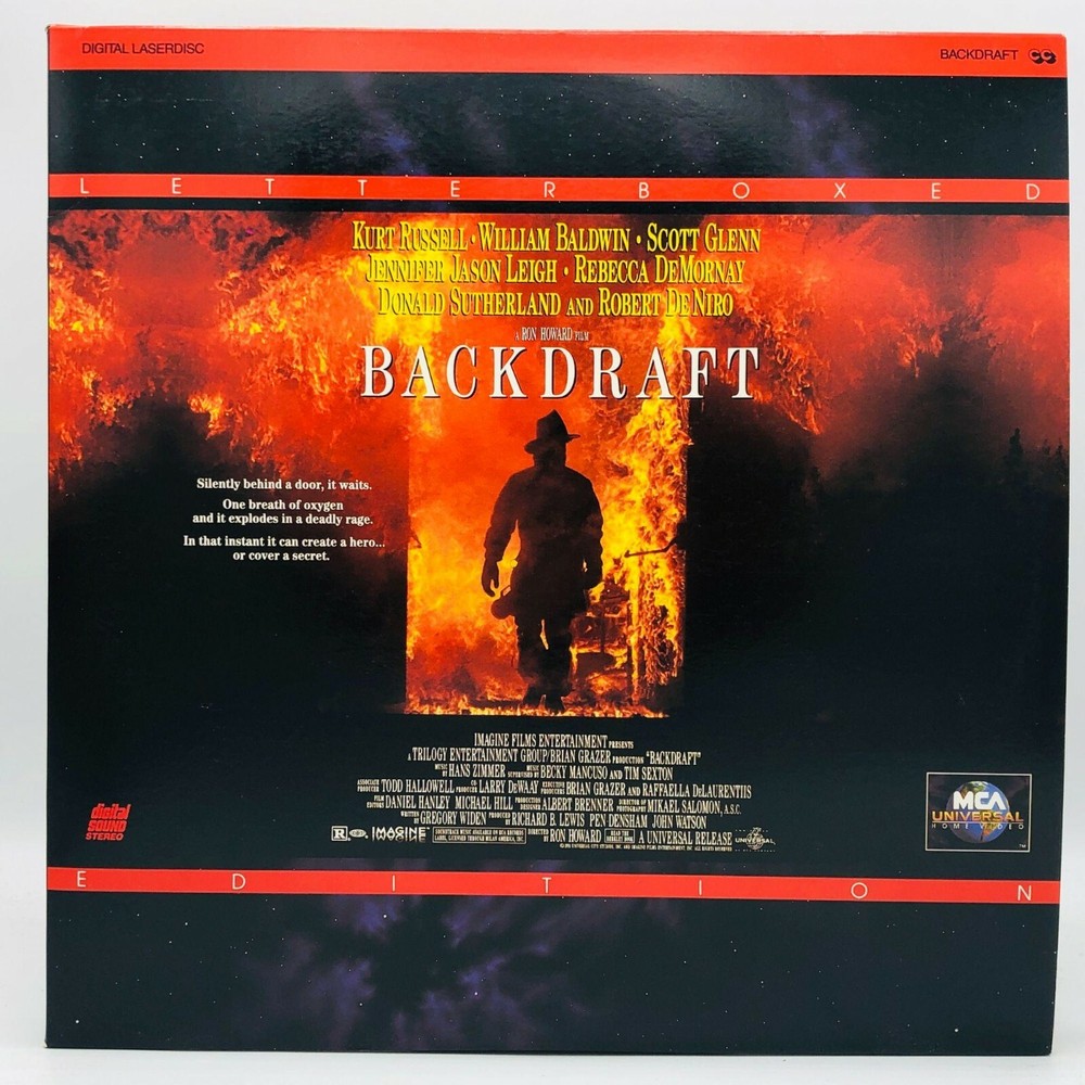 Backdraft Letterbox LASERDISC, Kurt Russell
