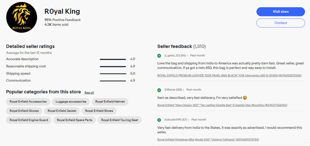 Left & Right Side "Switch Module" For Royal Enfield Scram 411