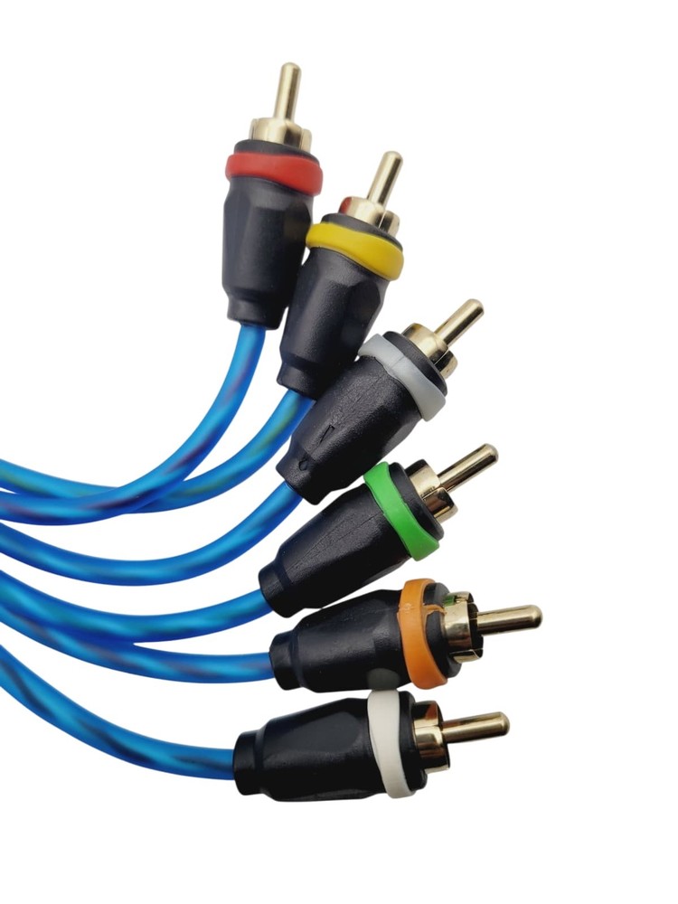 RD AUDIO 1.5FT 6-CHANNEL TWISTED PAIR AUDIOPHILE GRADE INTERCONNECT CABLE COPPER