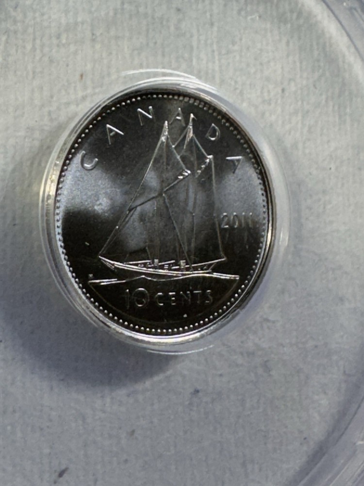 2011 Canada 10 Cents Graded MS 69 by ANACS