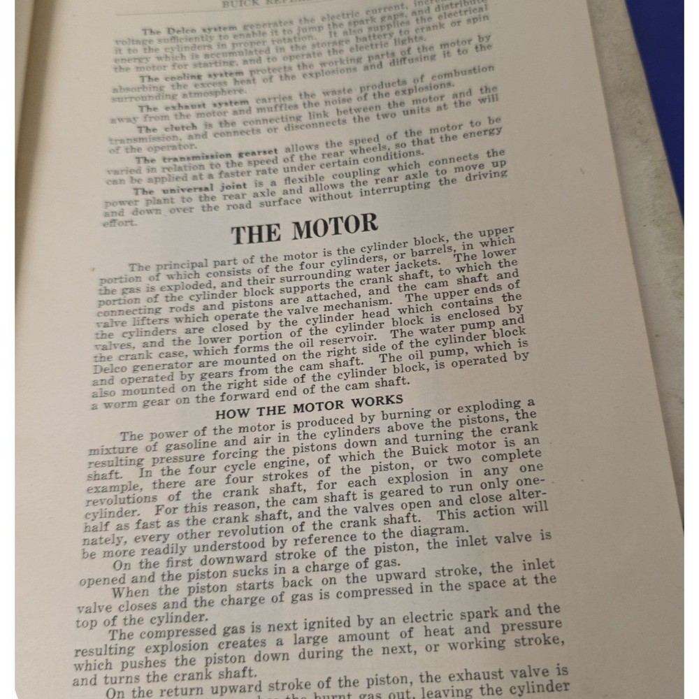 1918 Buick Motor Company Reference Book Four Cylinder Series E4