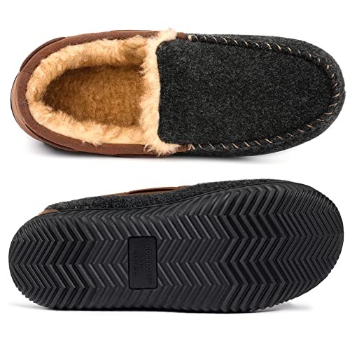 Men's Hearthfire Memory Foam Moc Slipper 12 Black