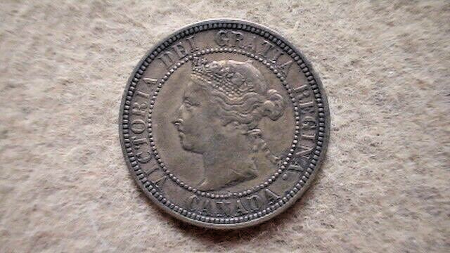 1882 Canada Large One Cent Extra Fine Condition; KM#7 Bronze