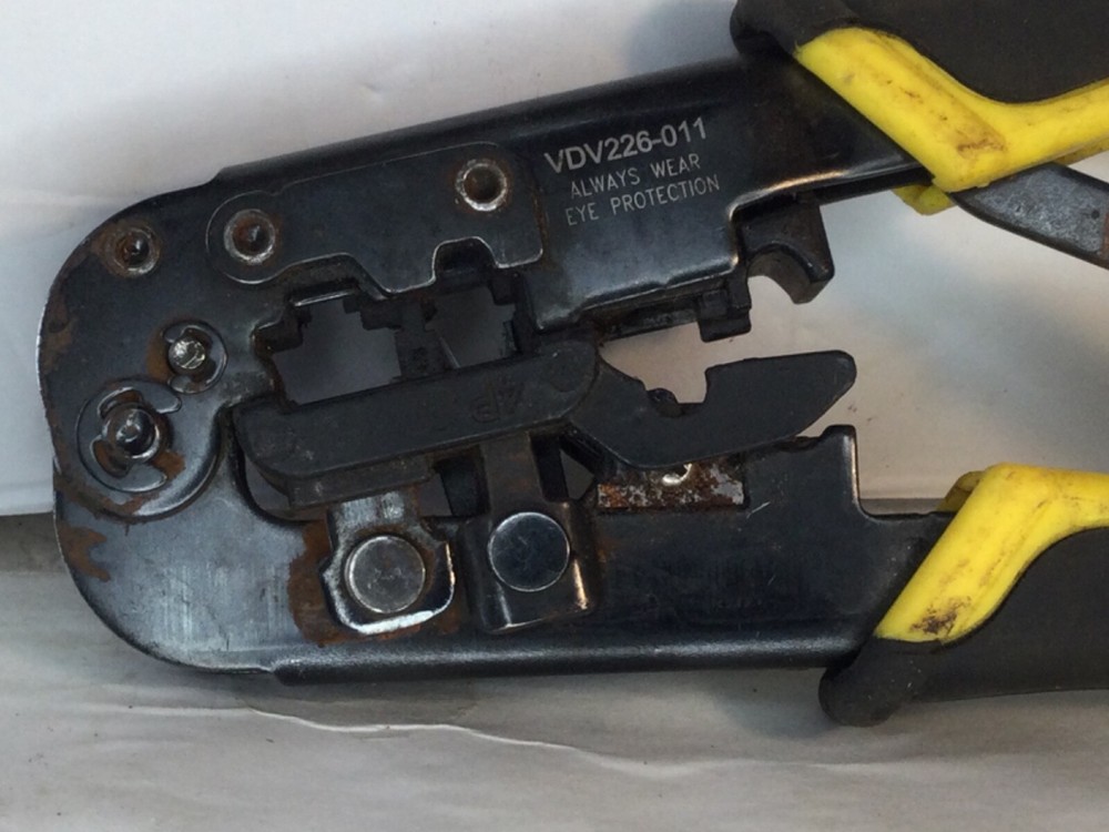 Klein Tools VDV226-011-SEN Ratcheting Data Cable Crimper Stripper Cutter