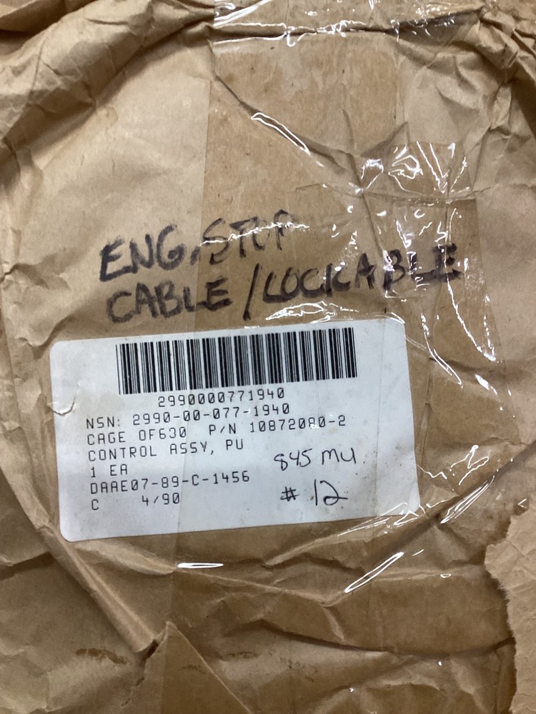 Control cable, engine stop (older style) M35A2/2.5ton 2990-00-077-1940