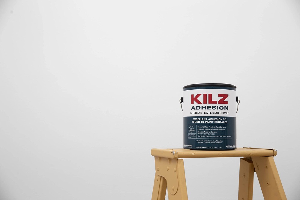 KILZ Adhesion Primer Interior/Exterior - 1 Quart Fast-Drying Multi-Surface