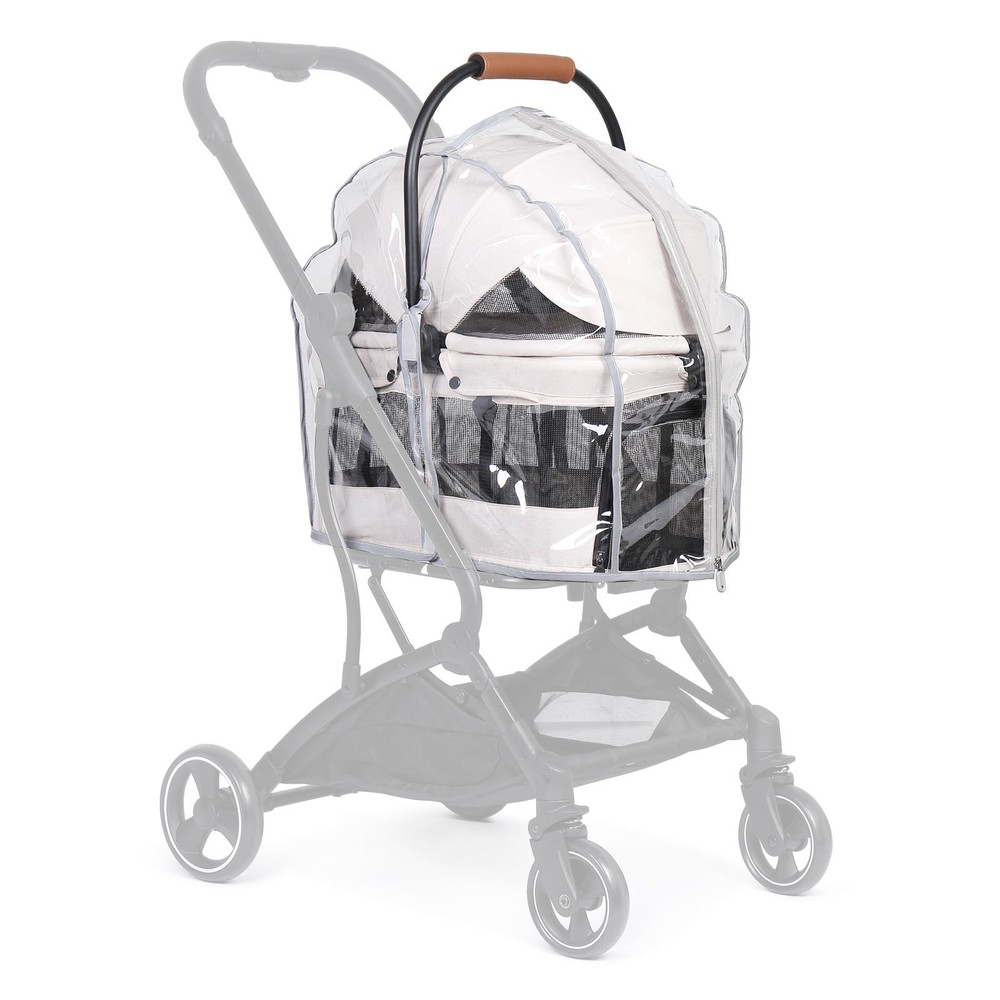 Beberoad Unisize Pet Stroller Rain Cover - Foldable Clear Protection for Snow...