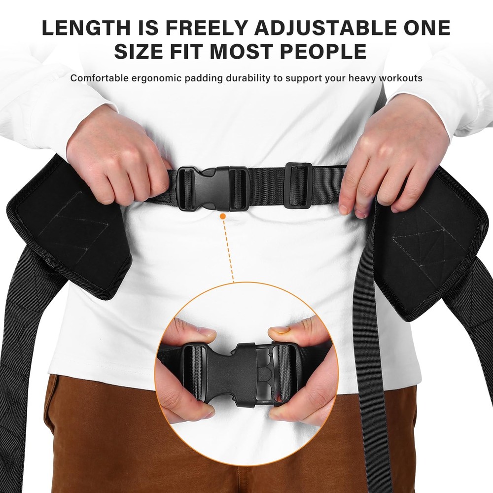 Adjustable Sled Training Belt for Weight Pulling and Resistance Workouts
