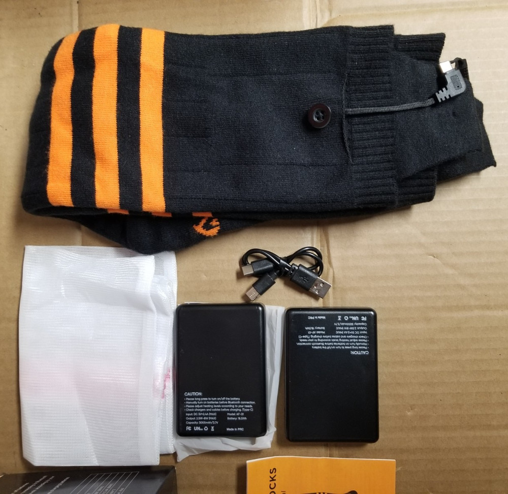 Heated Men's Socks, Model AF-01, 5000mAh