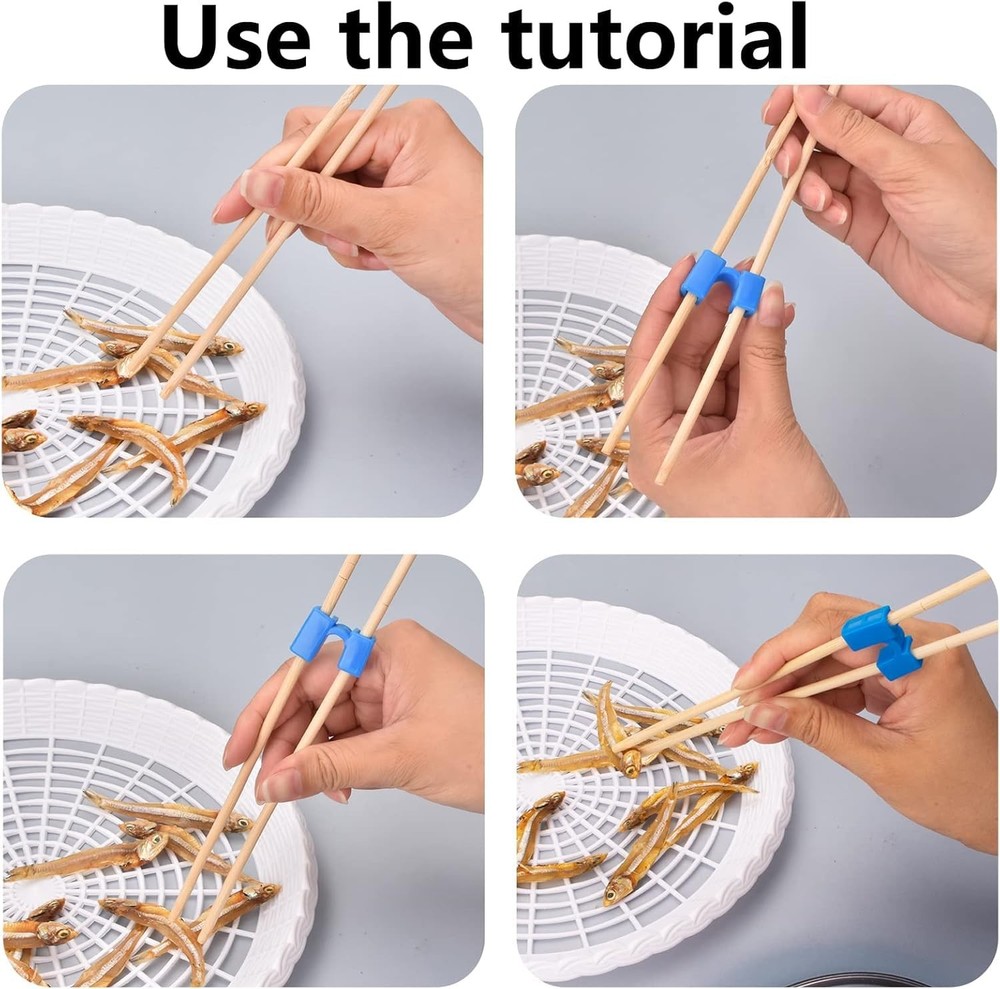 Reusable Chopstick Helpers Training Hinges Connector Multicolor Training Chop...