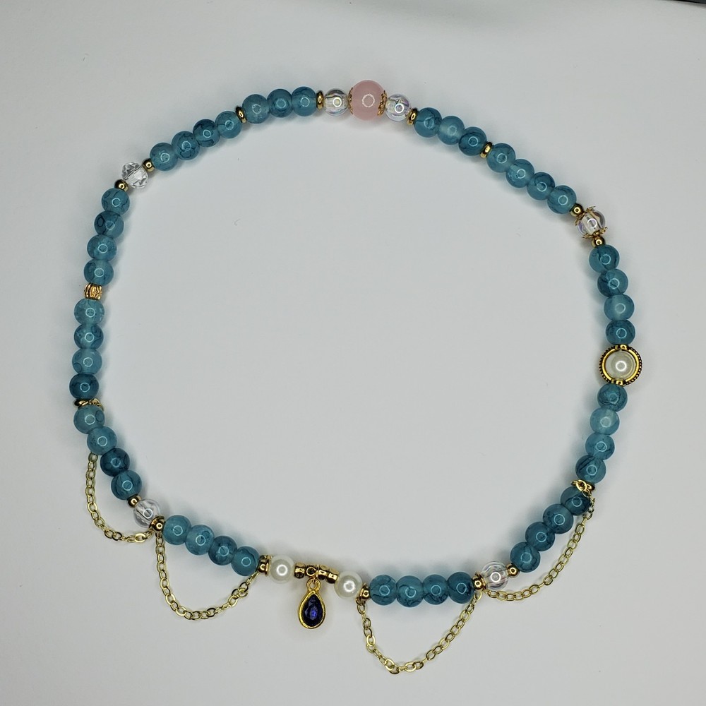 Hand crafted artisan unique gemstone bracelet - 2 layer