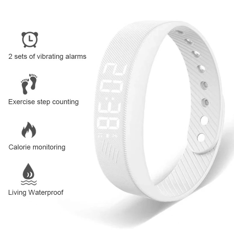 Smart Bracelet LED Digital Waterproof Smart Clock With running pedometer