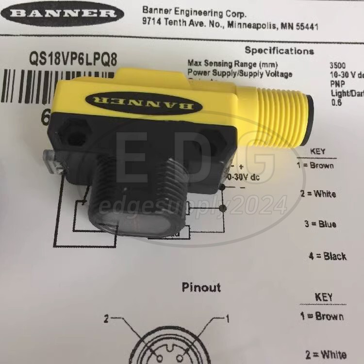 NEW BANNER QS18VP6LPQ8 Photoelectric Sensor QS18VP6LPQ8 New