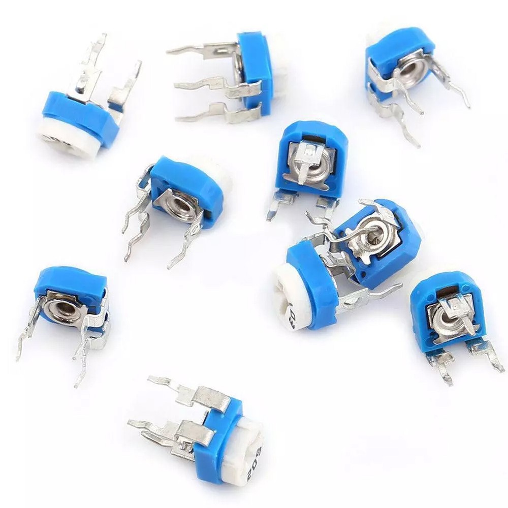 100pcs Potentiometer Trimpot Variable Resistor Assortment Box Kit 10 ValueKpkKq
