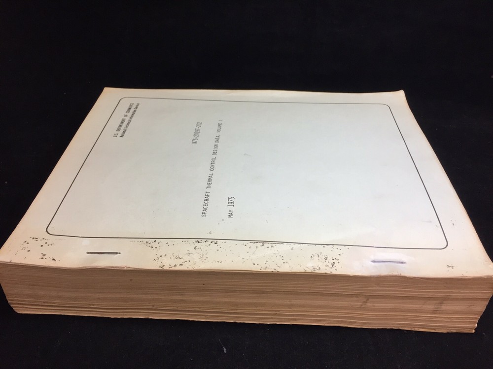 1975 SPACECRAFT THERMAL CONTROL DATA, VOLUME 1, US NATNL TECHNICAL INFO SERVICE