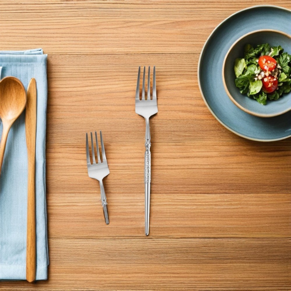 2 Pcs Forks and Spoons Replacement Heads Cutlery Dinner Component