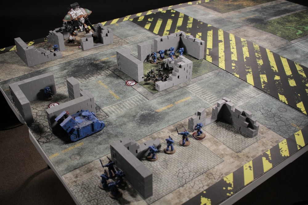 Modular Corner Walls, 40k, D&D, wargaming terrain