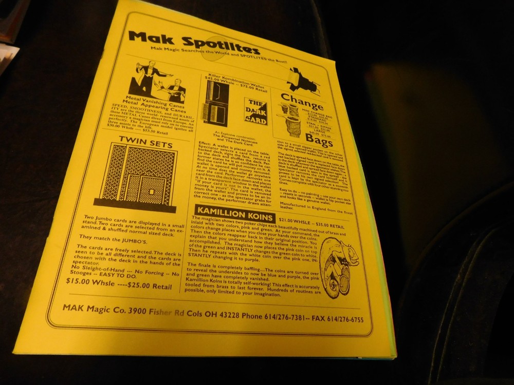 Historic Magic Documents For Magicians - Mak's Magic Spotlites - Asstd Documents