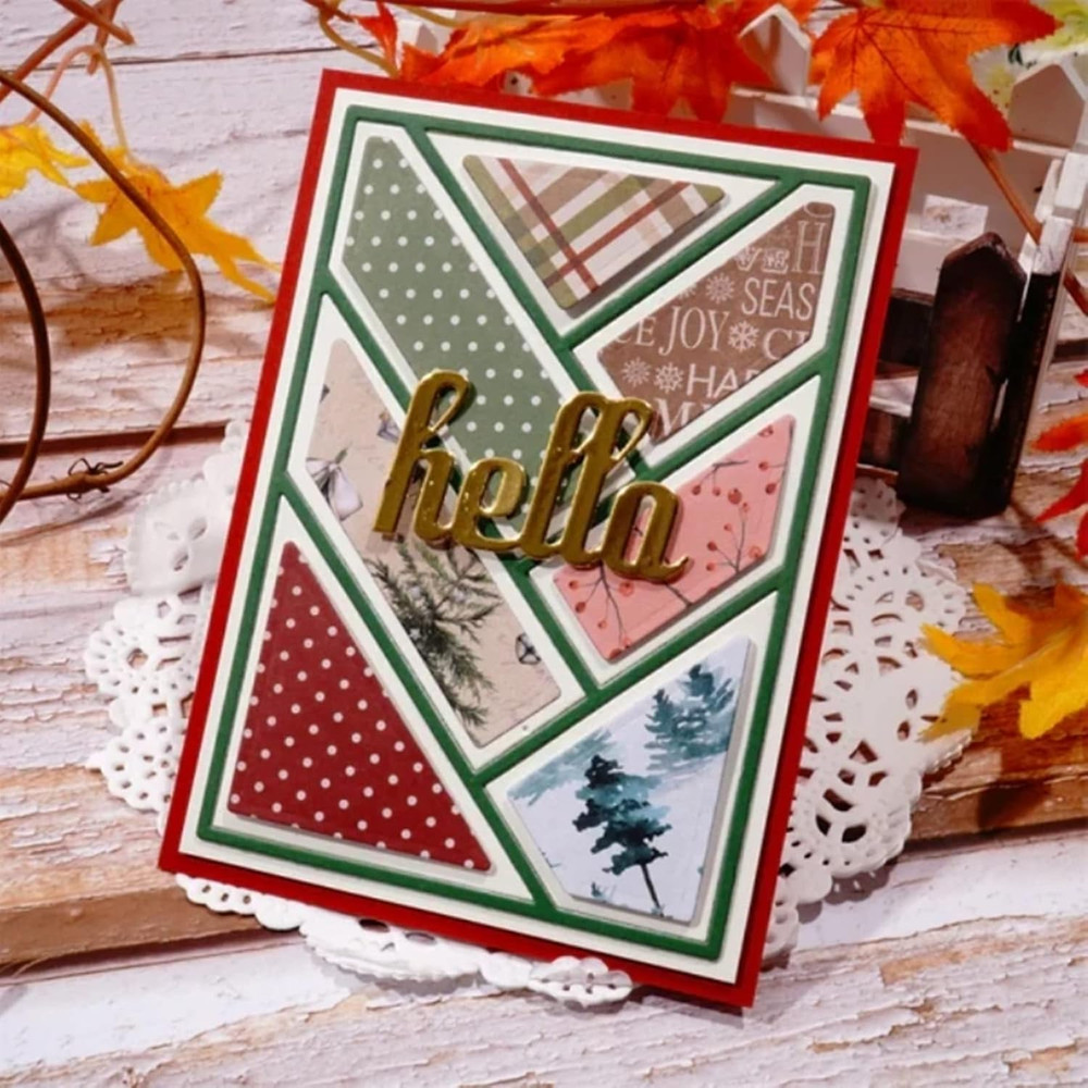 Rectangle Grid Frame Metal Die Cuts,Rectangular Frame Background Stencils DIY.