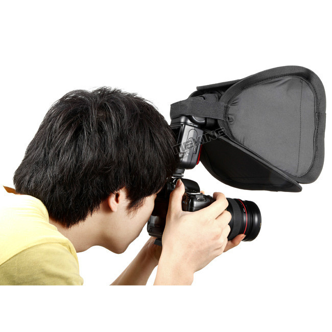 23cm 9in Mini Portable Foldable Softbox Diffuser For Speedlight Speedlite Flash