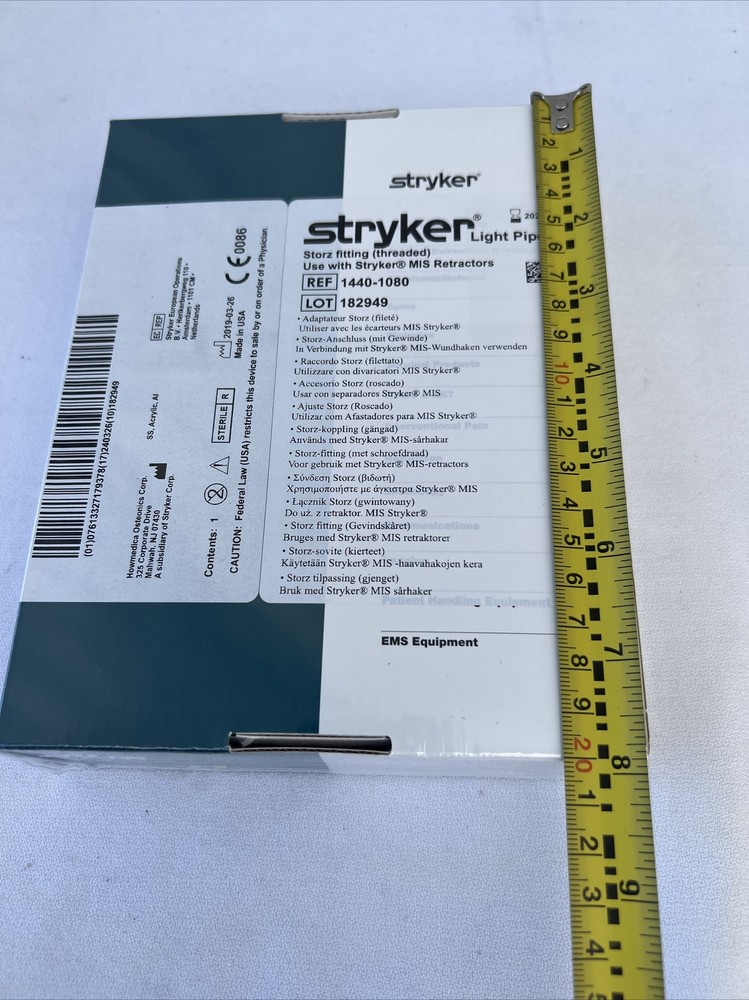 STRYKER ORTHOPAEDICS LIGHT PIPE Storm Fitting (threaded) 2024-03-26
