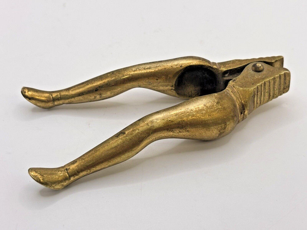 Nutcracker Ladies Legs Risque Funny Solid Brass Barware Party Vintage
