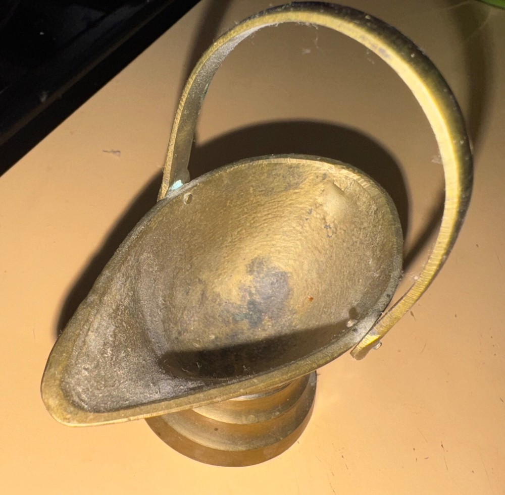 China brass coal bucket figurine