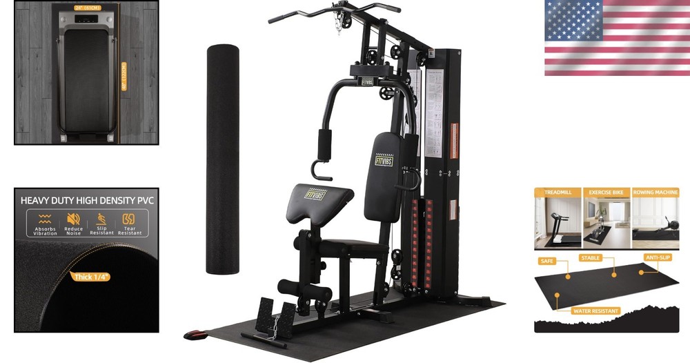 2x4ft High-Density Mat for Secure Heavy Exercise Equipment Use