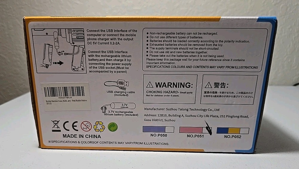 Pink Rocket Bubble Gun 69 Hole Foaming Bazooka Bubble Machine Pink