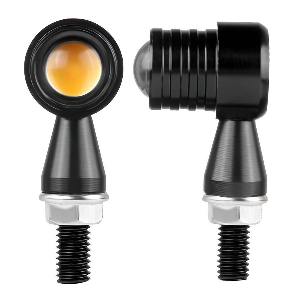 4x Motorcycle Amber Mini Turn Signal Light Lamp Indicator Universal