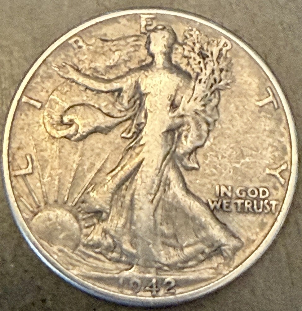 1942 Walking Liberty Half Dollar. G to VG Condition
