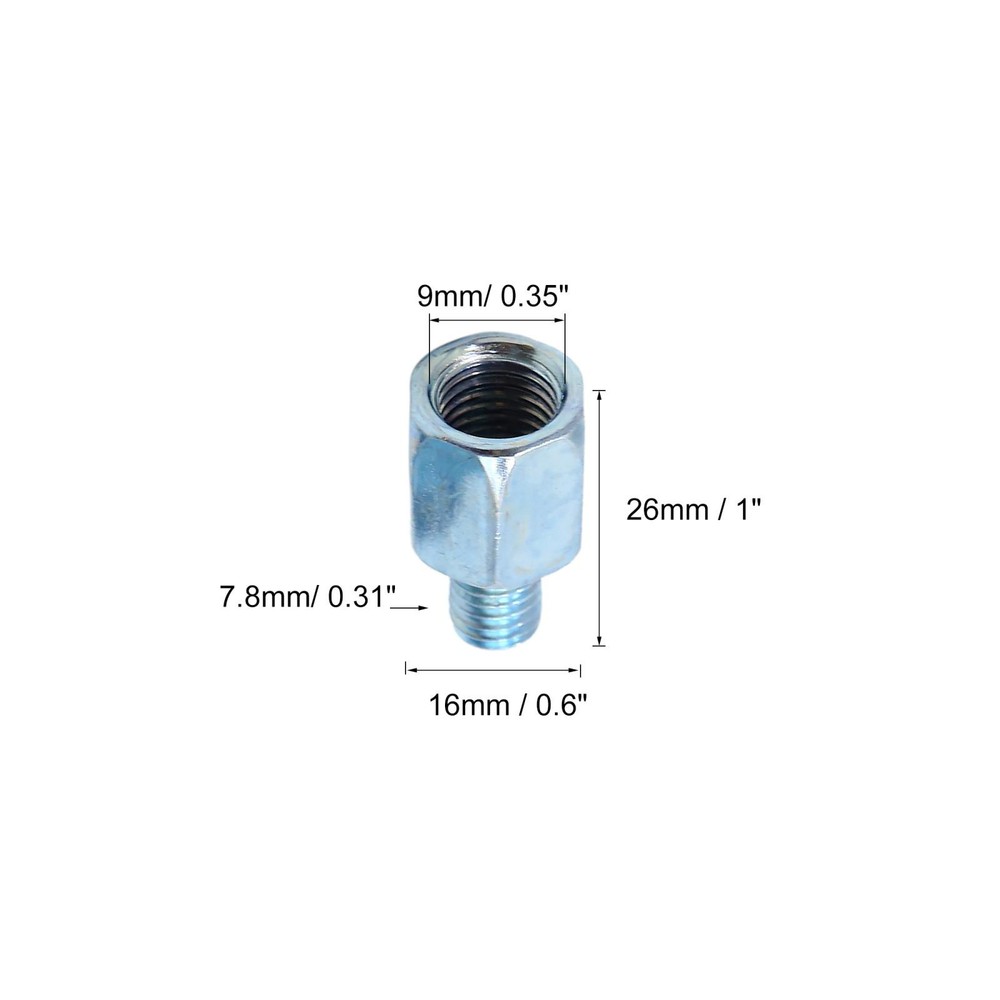2pcs. 8mm Clockwise Fixing Diameter Motorcycle Rearview Mirror Screws
