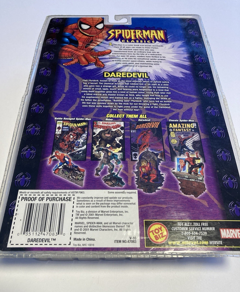 Marvel Series II Daredevil 6'' And 32 Page Comic Book