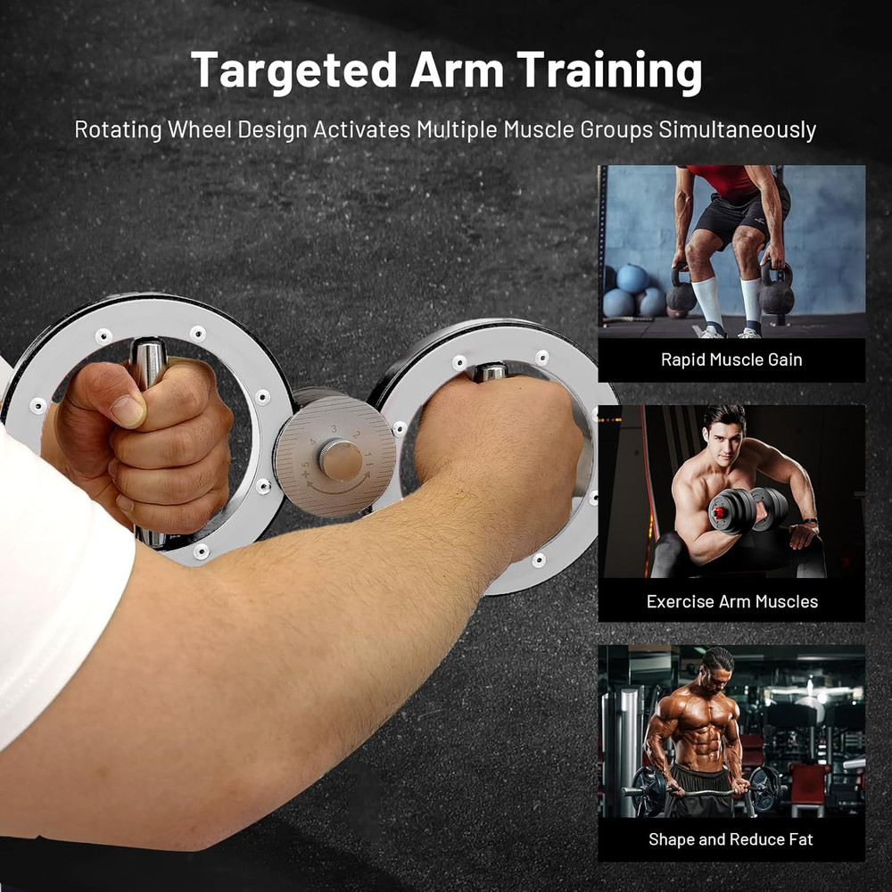 Arm Training Wheel, Hand Trainer and Forearm Trainer, Adjustable Arm Trainer for