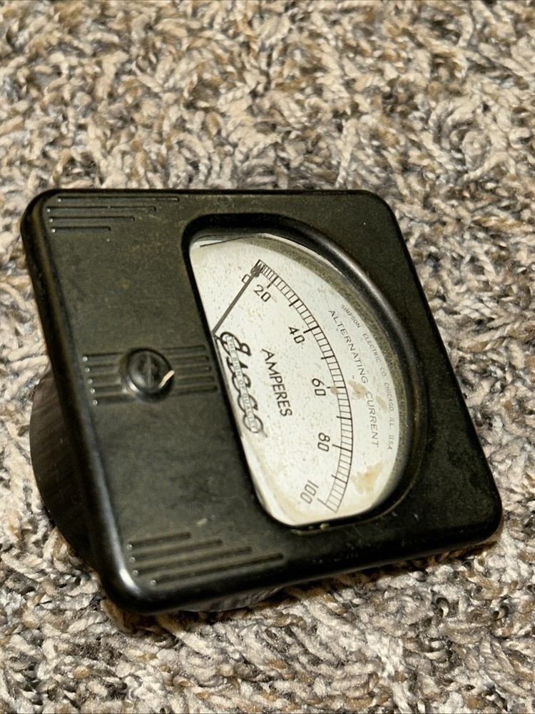simpson electric Amperes Alternating Current 100/5 Untested
