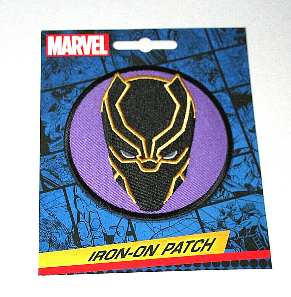 Official Marvel Comics Black Panther Iron-On Cloth Jacket Patch New in Package