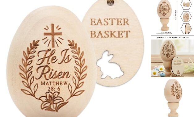 Easter basket stuffers He is Risen Easter Decor, Resurrection Eggs Eggrisennew