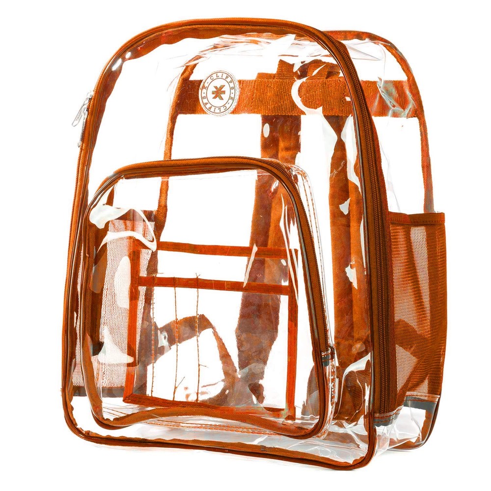 Heavy Duty Clear Backpack Transparent School Bag Large See Through Daypack