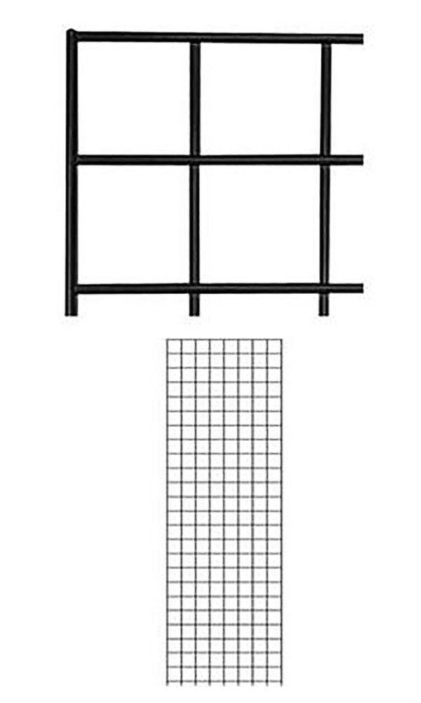 SSWBasics 2' X 6' Wire Grid Panel - Black (Pack of 3)