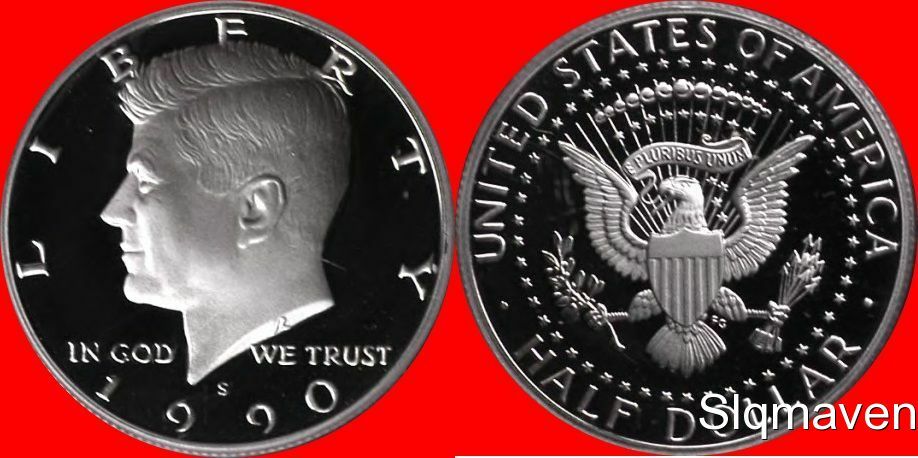 1990 S Clad Kennedy Half Dollar Deep Cameo Gem Proof