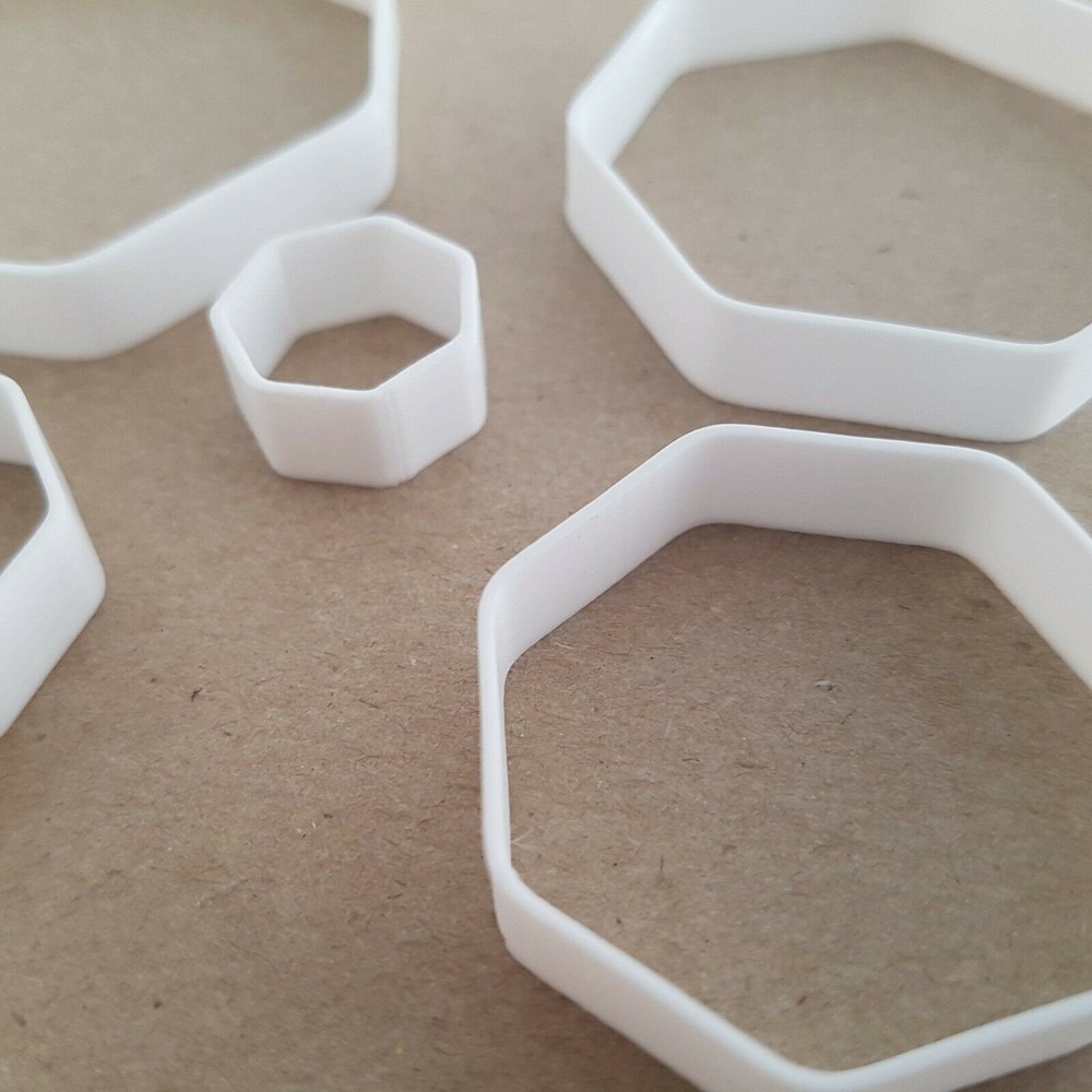 Heptagon Shape Mini Fondant Cutter Rounded Corners Small Sugarcraft Icing Basic