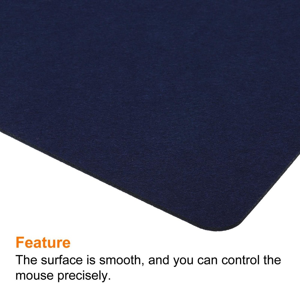 35"x13" Desk Mat Protector Felt Dual Side Mouse Pad Writing Mat Blue