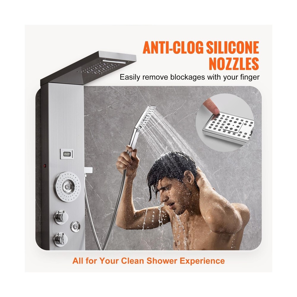 VEVOR Shower Panel System, 6 Shower Modes, LED & Display Shower Pan... Fast Ship
