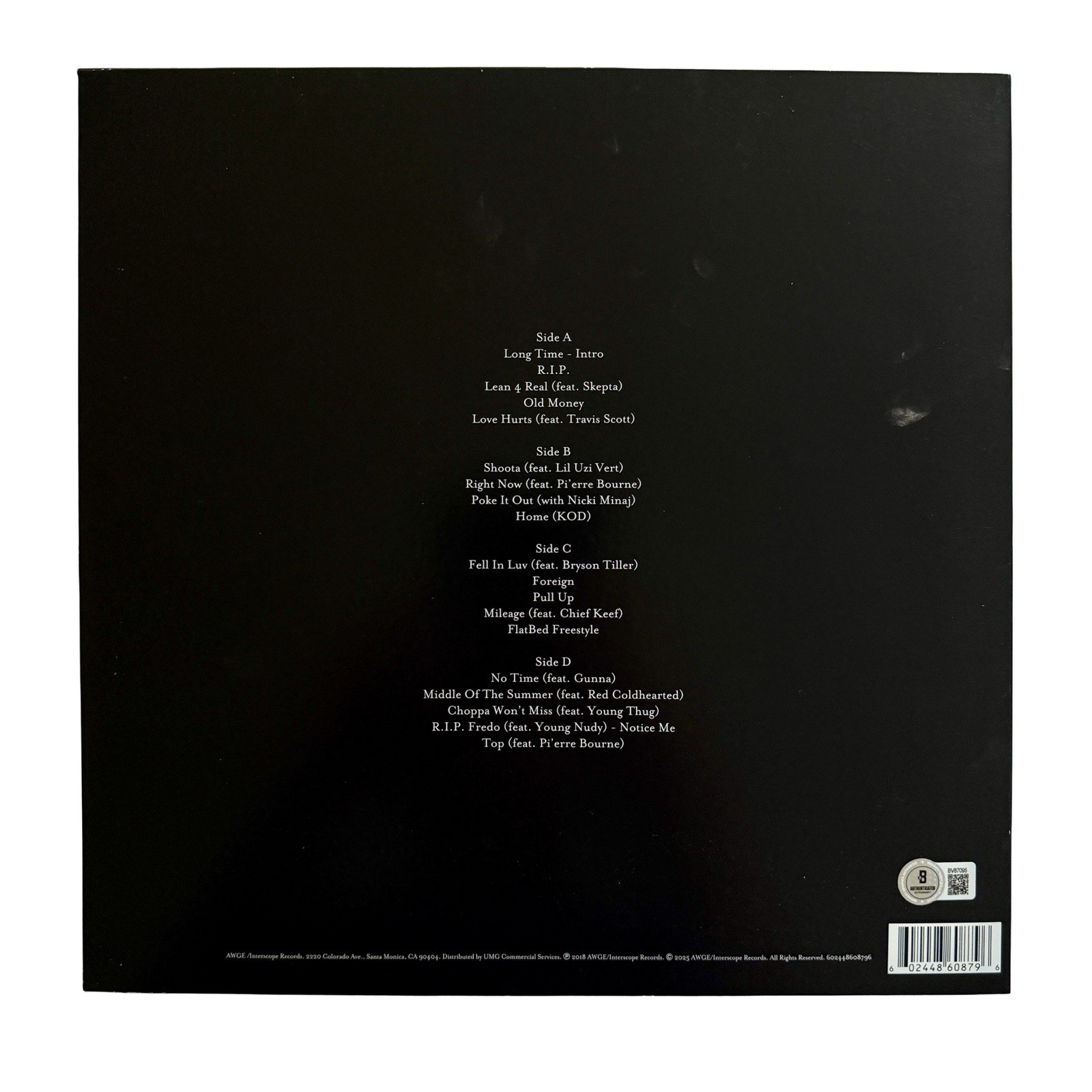 Playboi Carti Signed Autographed Die Lit Vinyl Album