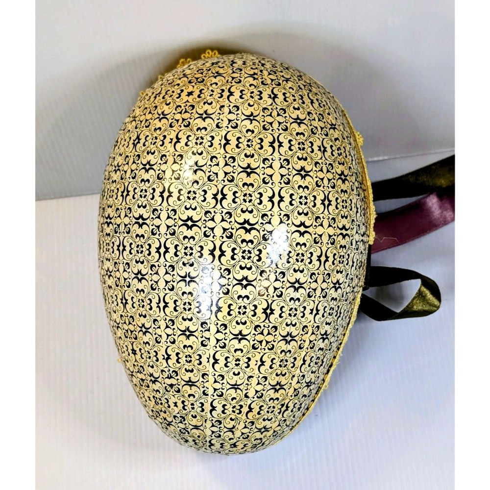 Handmade Large 8” Papier-Mâché Easter Egg Candy Container