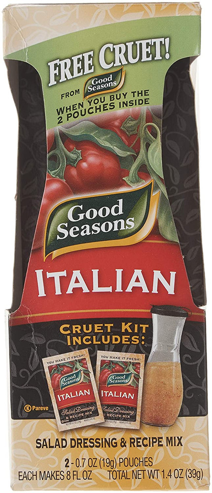 Italian Dressing Mix, 2 Packages with Cruet, 1.4 Oz. Net