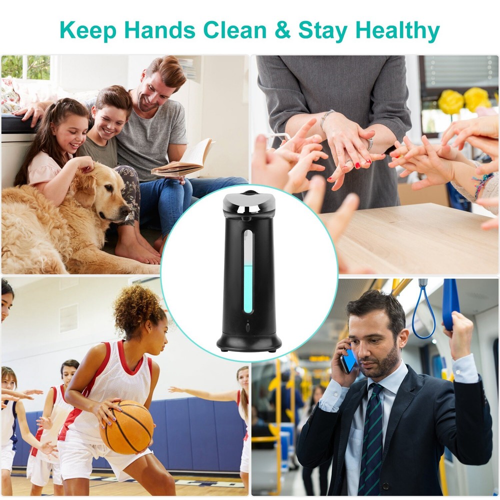 Automatic Soap Dispenser Hands-Free Sensor Touchless Refillable Hand Gel Desktop