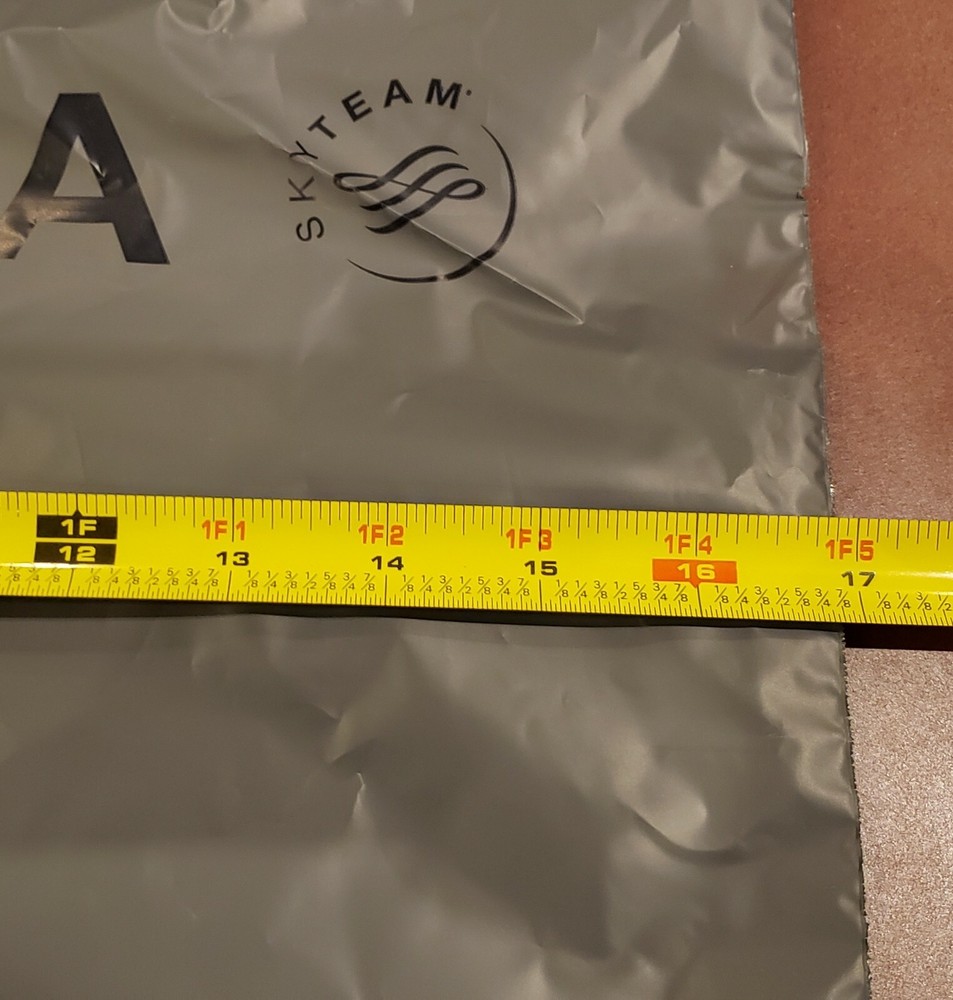 Delta Airlines Soft Handle Loop Plastic bag with logo expandable Brand new