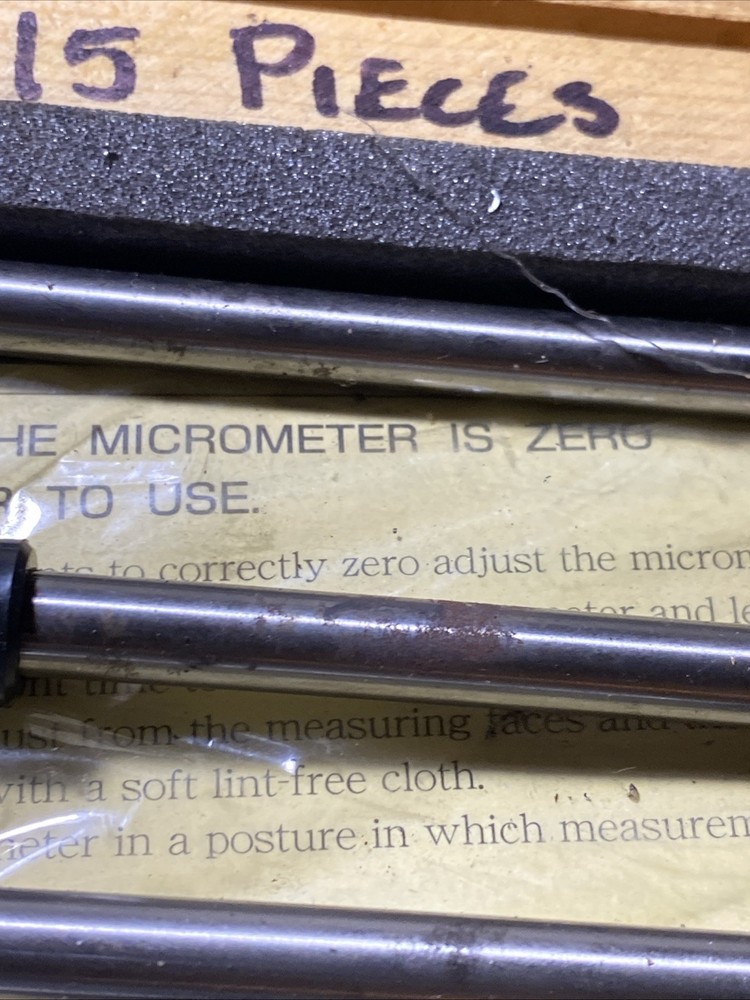 SPI Interchangeable Rod Inside Micrometer 2-12” 12-372-9 Complete